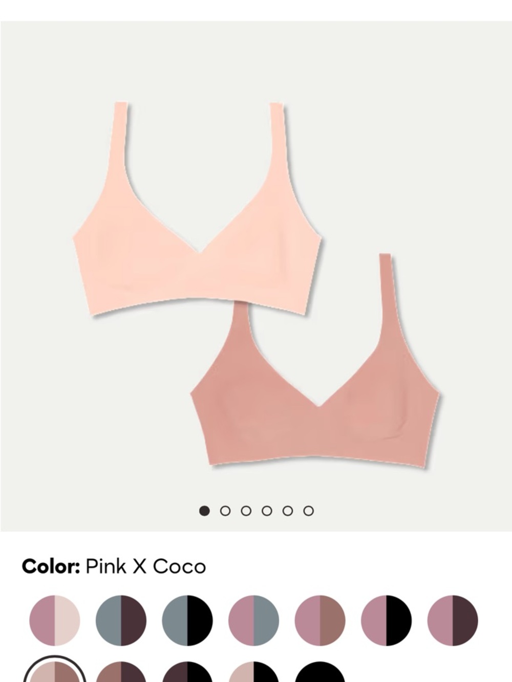 Bombas Women's No Show Plunge Bralette (2-pack) - Picture 4 of 6